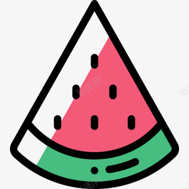 西瓜野餐29颜色省略图标图标