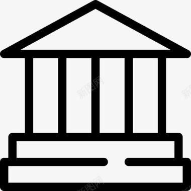 美国银行2直线型图标图标