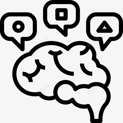 思考数字经济2线性图标svg_新图网 https://ixintu.com 思考 数字经济2 线性