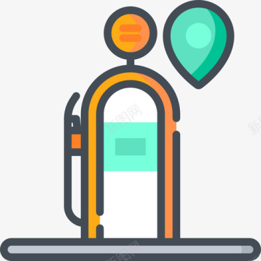 加油站旅游app10双色图标图标