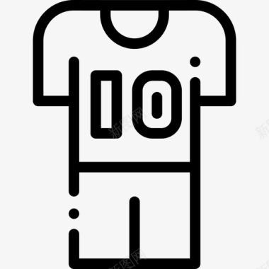足球运动衫足球16直线型图标图标