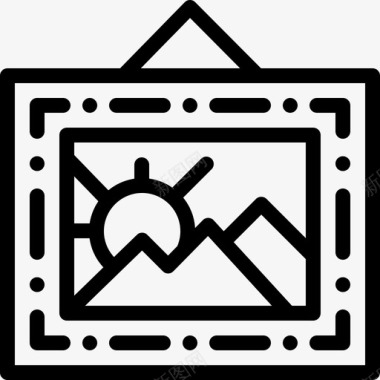 艺术保险16线性图标图标