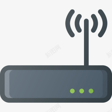 路由器网络共享线颜色图标图标