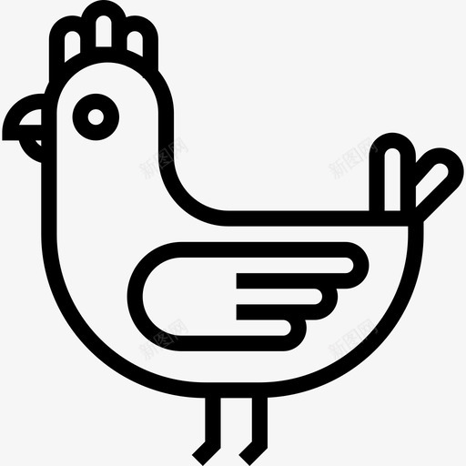 母鸡农业和园艺6直系图标svg_新图网 https://ixintu.com 农业和园艺6 母鸡 直系