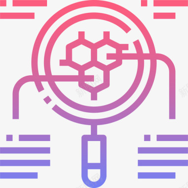 细胞科学50线性梯度图标图标
