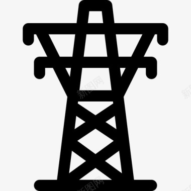 电气塔可再生能源16填充图标图标