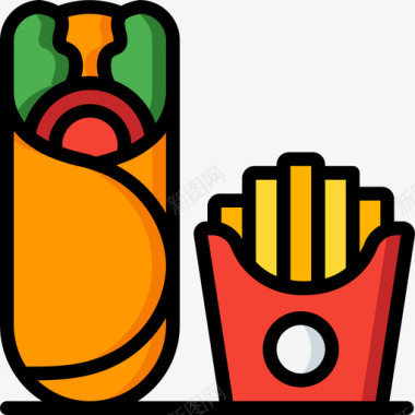 玉米煎饼快餐38原色图标图标