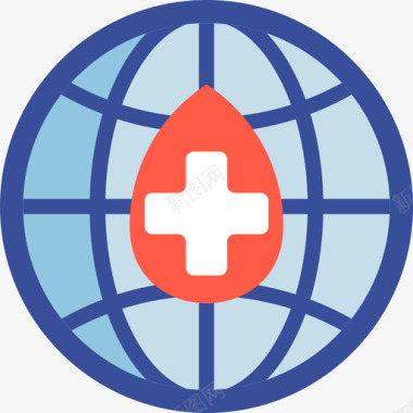 世界献血平坦图标图标