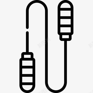 跳绳积极生活方式9直线型图标图标