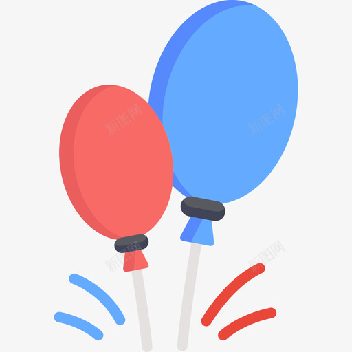 气球新年10平的图标svg_新图网 https://ixintu.com 平的 新年10 气球