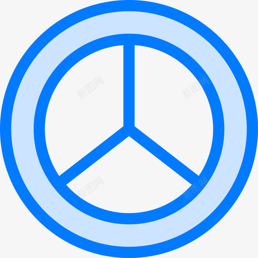 和平独立日蓝色图标svg_新图网 https://ixintu.com 和平 独立日 蓝色