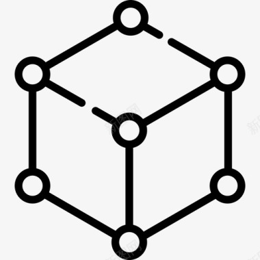 立方体创意流程38线性图标图标