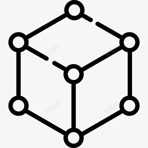 立方体创意流程38线性图标svg_新图网 https://ixintu.com 创意流程38 立方体 线性
