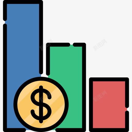 损失金钱48线颜色图标svg_新图网 https://ixintu.com 损失 线颜色 金钱48