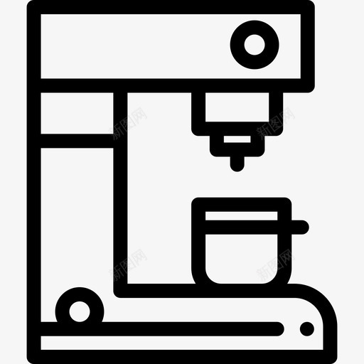 咖啡机家庭和生活9线性图标svg_新图网 https://ixintu.com 咖啡机 家庭和生活9 线性