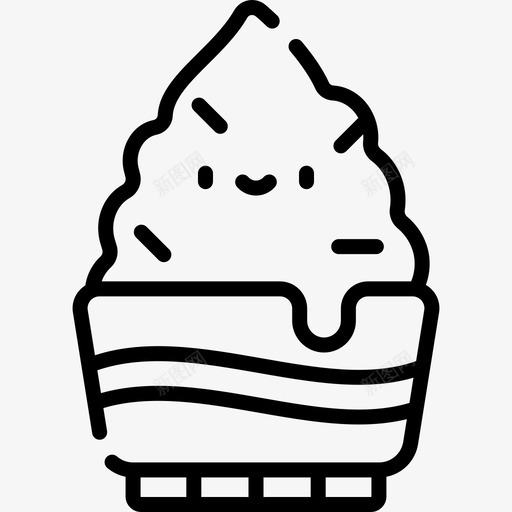 冰淇淋冰淇淋16直线型图标svg_新图网 https://ixintu.com 冰淇淋 冰淇淋16 直线型