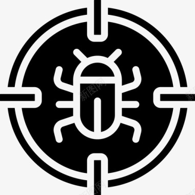 Bug网络托管18填充图标图标