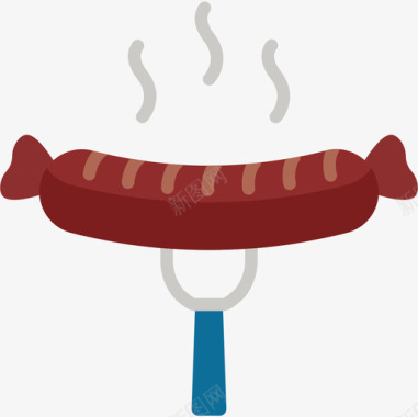 香肠快餐44平淡图标图标
