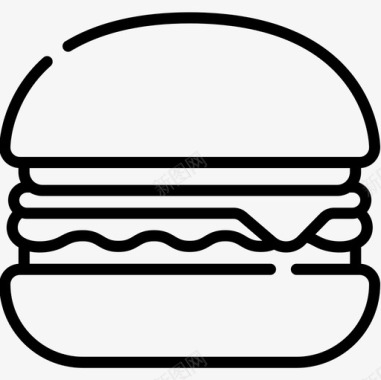 汉堡快餐45直系图标图标