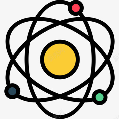 原子教育111线性颜色图标图标