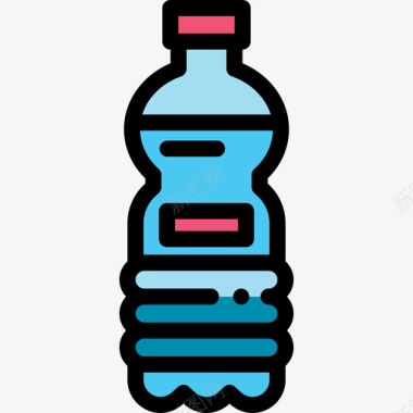 水瓶音乐节26线性颜色图标图标
