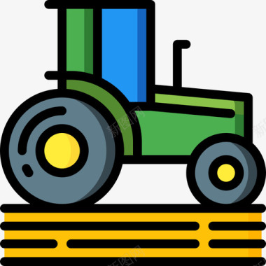 拖拉机农用29线性颜色图标图标