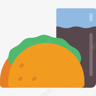 玉米卷快餐41平淡图标图标