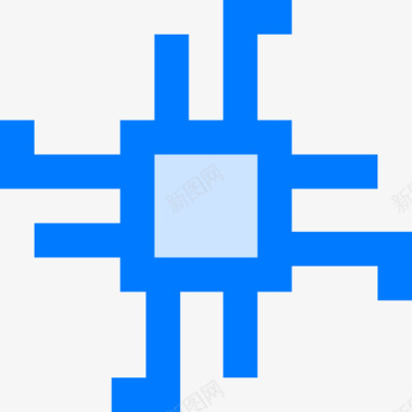 Cpu编码17蓝色图标图标