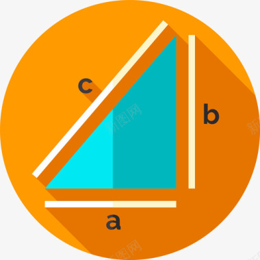 三角形书呆子17扁平图标图标