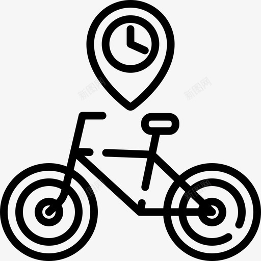 自行车旅行应用程序13直线型图标svg_新图网 https://ixintu.com 旅行应用程序13 直线型 自行车