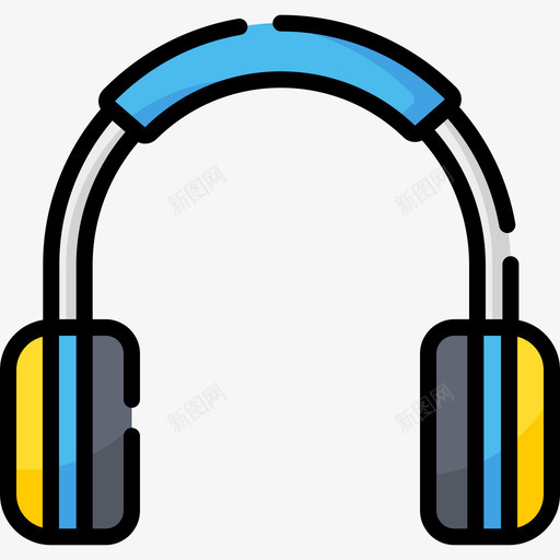 耳机促销品线性颜色图标svg_新图网 https://ixintu.com 促销品 线性颜色 耳机