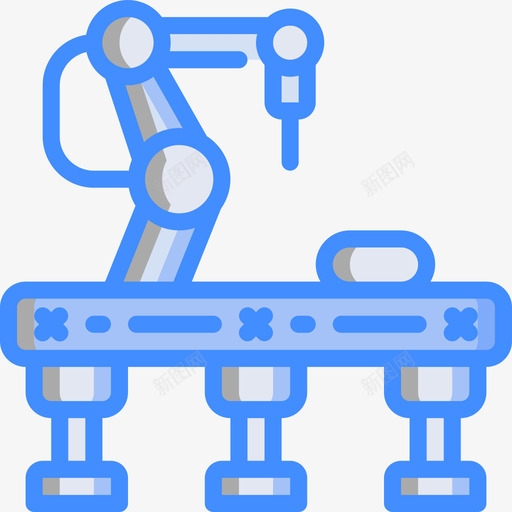 机械臂工业39蓝色图标svg_新图网 https://ixintu.com 工业39 机械臂 蓝色