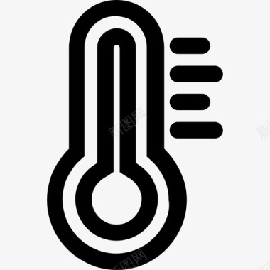 温度天气78线性图标图标