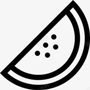 西瓜野餐31直线型图标图标