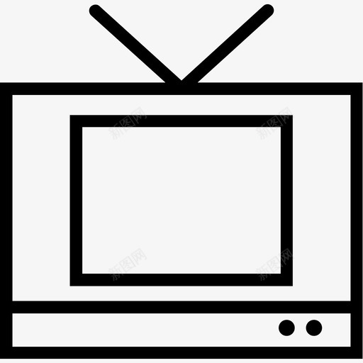 电视家用电器2台线性图标svg_新图网 https://ixintu.com 家用电器2台 电视 线性
