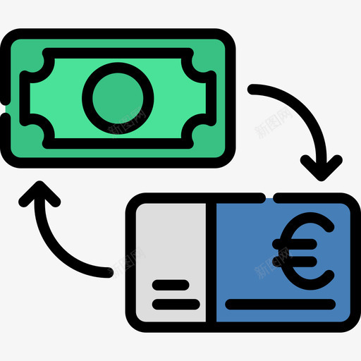 兑换货币48线颜色图标svg_新图网 https://ixintu.com 兑换 线颜色 货币48