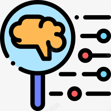 分析人工智能7线性颜色图标图标