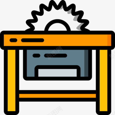 锯工业40线状颜色图标图标