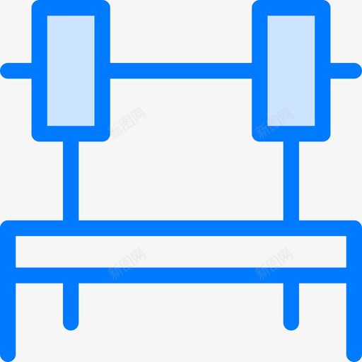 杠铃健身66蓝色图标svg_新图网 https://ixintu.com 健身66 杠铃 蓝色