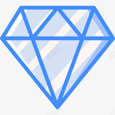 钻石必需品14蓝色图标图标