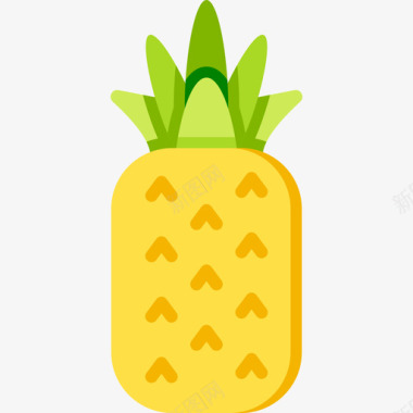 菠萝热带8扁平图标图标