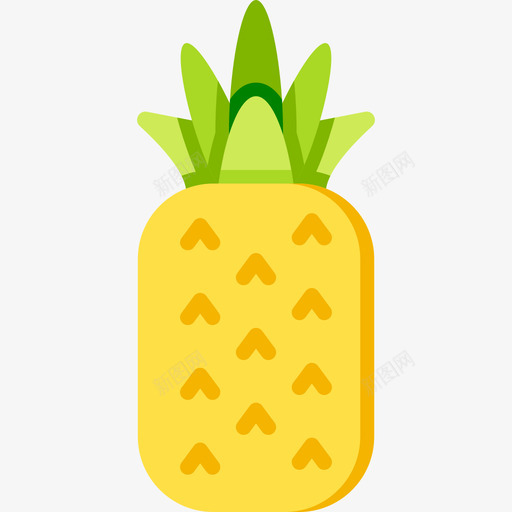 菠萝热带8扁平图标svg_新图网 https://ixintu.com 扁平 热带8 菠萝