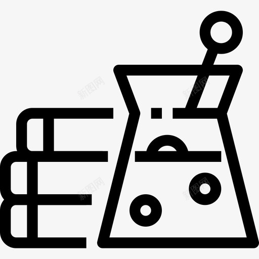 烧瓶科学44线性图标svg_新图网 https://ixintu.com 烧瓶 科学44 线性