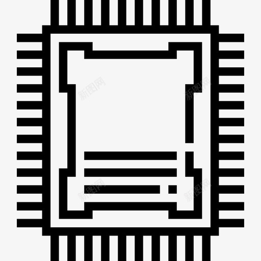 Cpu技术设备3线性图标svg_新图网 https://ixintu.com Cpu 技术设备3 线性