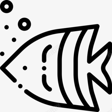 鱼类热带16线形图标图标