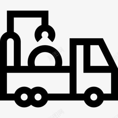 卡车智能农场3线性图标图标