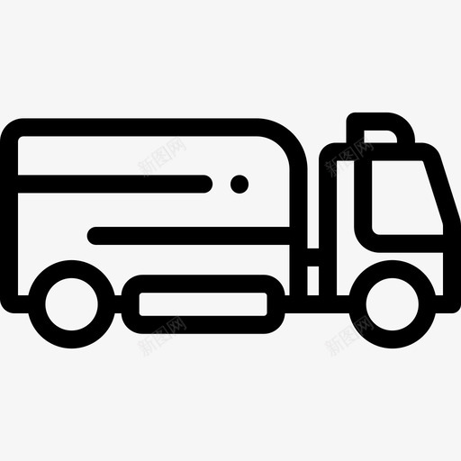 卡车运输86直线图标svg_新图网 https://ixintu.com 卡车 直线 运输86