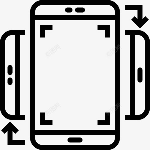 智能手机智能手机应用程序2线性图标svg_新图网 https://ixintu.com 智能手机 智能手机应用程序2 线性