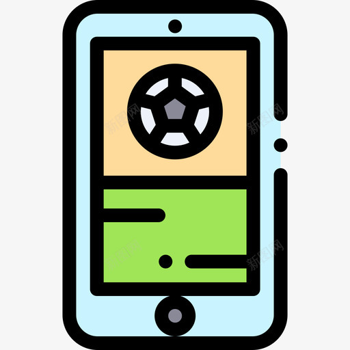 智能手机足球17线性颜色图标svg_新图网 https://ixintu.com 智能手机 线性颜色 足球17