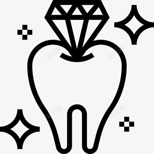 牙齿牙医7直线型图标svg_新图网 https://ixintu.com 牙医7 牙齿 直线型